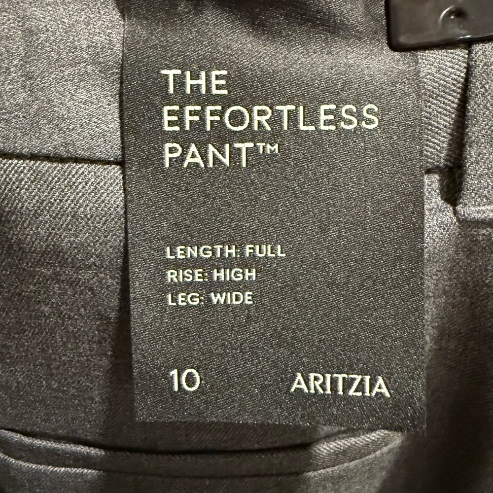 Aritzia Gray The Effortless Pant — High-Rise Wide-Leg